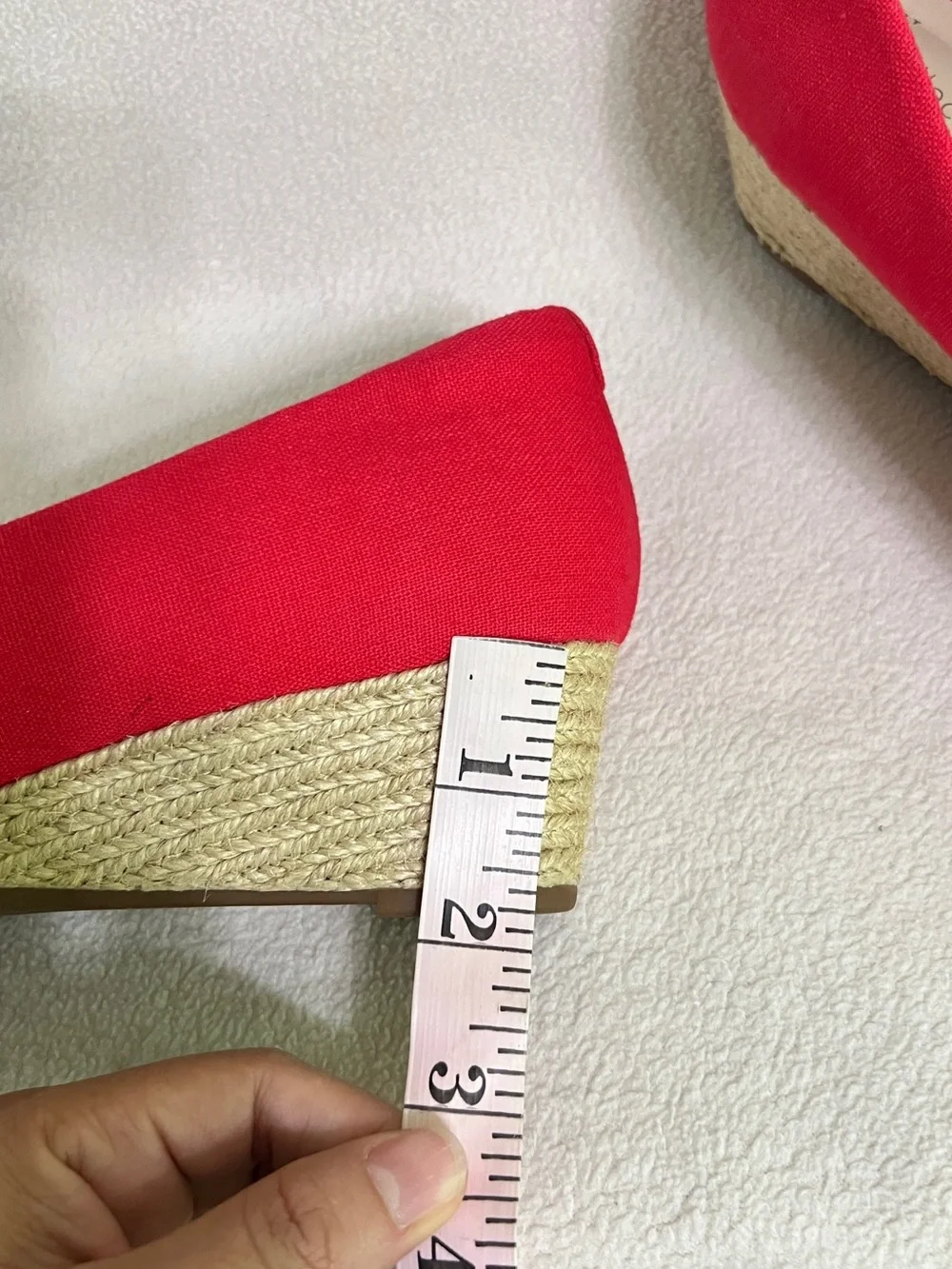 Clarks Mallory Luna Platform Wedge Shoes Red Slip On Women's Size 8.5